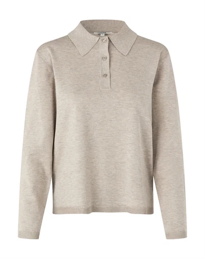 Mbym - Polini-M Strik Polo - Oyster Melange 